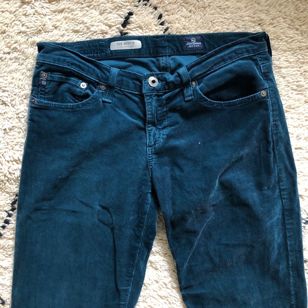 AG Stevie cords in peacock blue